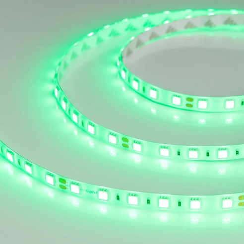 Лента светодиодная RTW 2-5000SE 24V Green 2x (5060, 300 LED, LUX) (Arlight, 14.4 Вт/м, IP65)