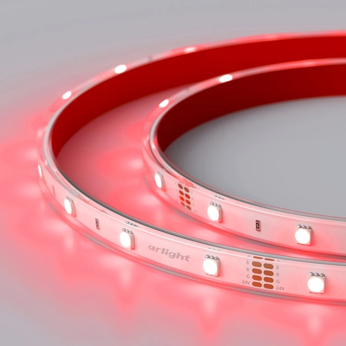 Лента светодиодная герметичная RTW-PS-B30-13mm 24V RGB (7.2 W/m, IP67, 5060, 5m) (Arlight, 7.2 Вт/м, IP67)
