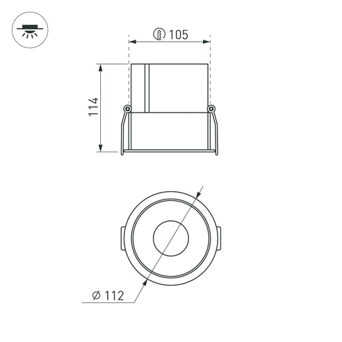 Светильник MS-ATLAS-BUILT-R112-35W Day4000 (BK-BK, 30 deg, 230V) (Arlight, IP20 Металл, 5 лет)