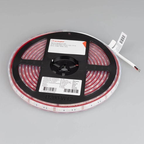 Лента светодиодная герметичная RTW-PFS-B60-13mm 12V Yellow (14.4 W/m, IP68, 5060, 5m) (Arlight, 14.4 Вт/м, IP68)