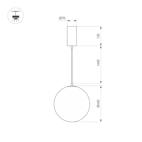 Светильник SP-SILKA-HANG-R400-12W Warm2700 (WH, 330 deg, 230V) (Arlight, IP20, Натуральный шелк, 3 года)
