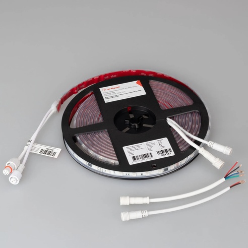 Лента светодиодная герметичная DMX-PS-B60-12mm 24V RGB-PX6 (14 W/m, IP67, 5060, 5m) (Arlight, -)
