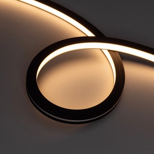 Лента герметичная NOVA-TOP-BLACK-A120-16x15mm 24V Warm3000 (10 W/m, IP67, 2835, 5m, wire x2) (Arlight, Вывод боковой, 5 лет)