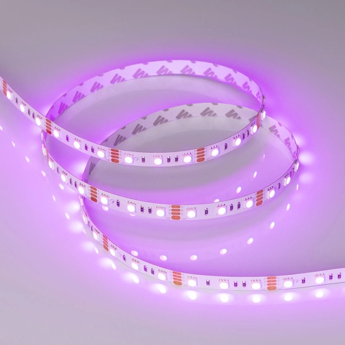 Лента светодиодная RT-B60-10mm 12V RGB (14.4 W/m, IP20, 5060, 5m) (Arlight, Открытый)