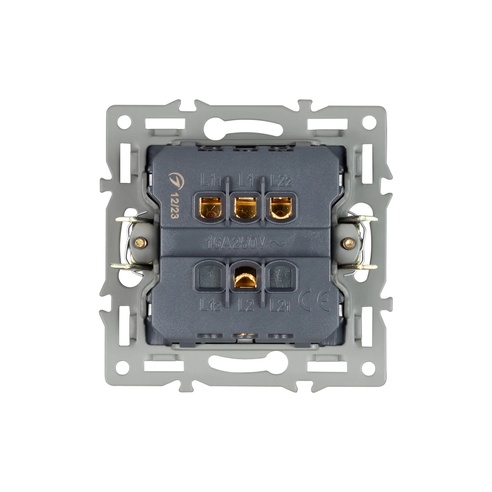 Механизм выключателя двухклавишный непроходной SWT-MK02-PL-BK (250V, 16A) (Arlight, -)