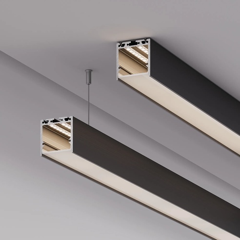 Профиль с экраном SL-LINE-3535-2500 BLACK+OPAL (Arlight, Алюминий)