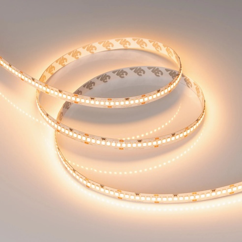 Лента светодиодная RT-A252-10mm 24V Warm2400 (11 W/m, IP20, 2835, 5m) (Arlight, 11 Вт/м, IP20)