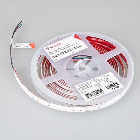 Лента светодиодная COB-X768-12mm 24V RGBW-White (15 W/m, IP20, CSP, 5m) (Arlight, 5 лет)