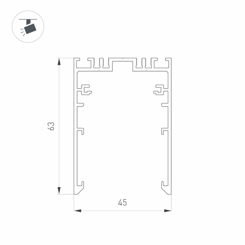 Трек MAG-TRACK-4563-3000 (BK, 5LN) (Arlight, IP20 Металл, 3 года)