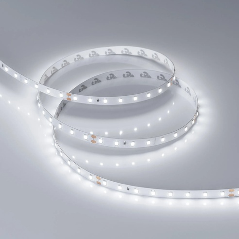 Лента светодиодная RT-A80-8mm 24V White6000 (6 W/m, IP20, 2835, 5m) (Arlight, высок.эфф.150 лм/Вт)