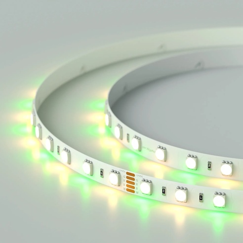 Лента RT-B60-10mm 24V RGBW-Warm (14.4 W/m, IP20, 5m) (Arlight, Открытый)