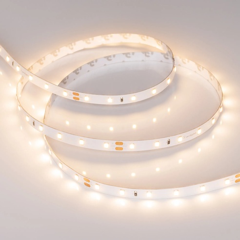 Лента светодиодная RT-A60-8mm 24V Warm3000 (7.2 W/m, IP20, 2835, 5m) (Arlight, Открытый)
