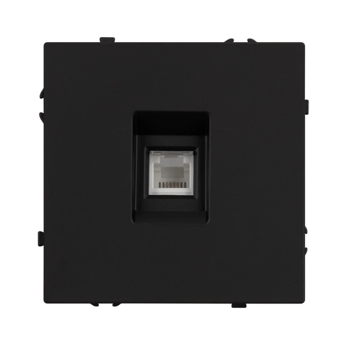 Механизм телефонной розетки SCT-NOBE-MTL1-SFPL-BK (RJ-11, 4C) (Arlight, Черный оникс)