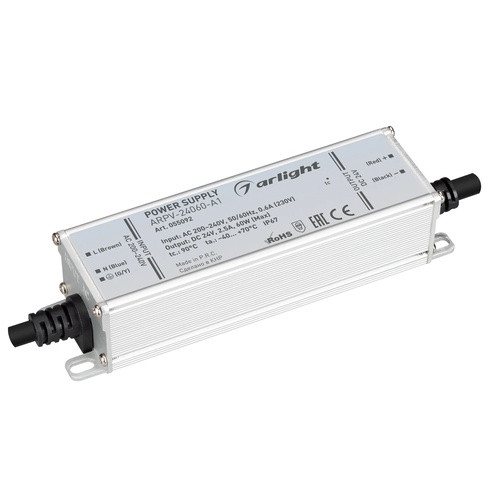 Блок питания ARPV-24060-A1 (24V, 2.5A, 60W) (Arlight, IP67 Металл, 3 года)