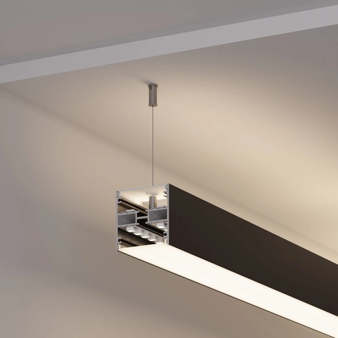 Профиль LINE-5050-DUAL-2000 ANOD BLACK (Arlight, Алюминий)
