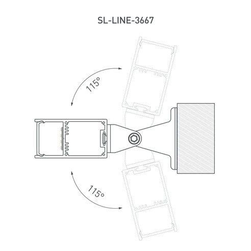 Профиль с экраном SL-LINE-3667-2500 ANOD+OPAL (Arlight, Алюминий)