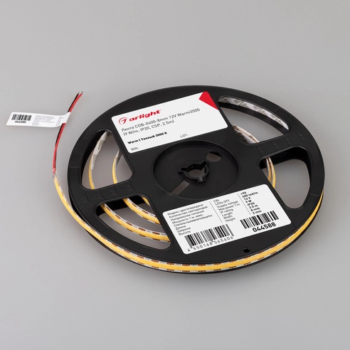 Лента светодиодная COB-X400-8mm 12V Warm3500 (9 W/m, IP20, CSP, 2.5m) (Arlight, -)