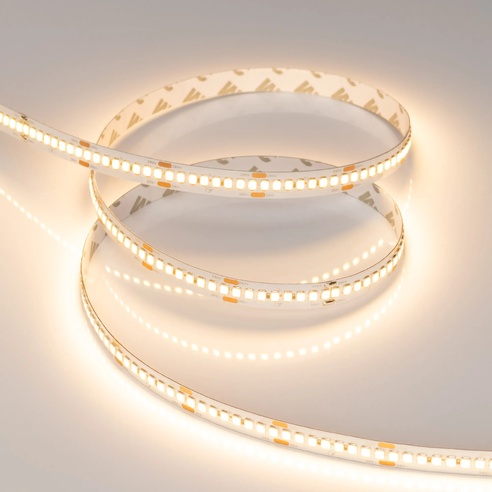 Лента светодиодная RT-A240-10mm 24V Warm2700 (22 W/m, IP20, 2835, 5m) (Arlight, высок.эфф.150 лм/Вт)