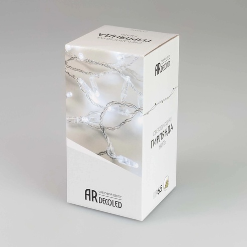 Светодиодная гирлянда ARD-STRING-CLASSIC-1000-BLACK-100LED-PULSE White (230V, 7W) (Ardecoled, IP65)