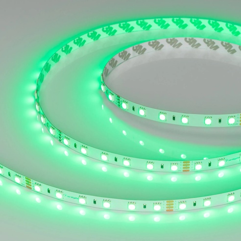 Лента светодиодная RT-B60-10mm 24V RGB (14.4 W/m, IP20, 5060, 5m) (Arlight, Открытый)