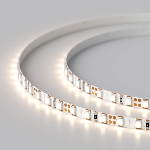 Лента светодиодная RT-A120-5mm 12V Day4000 (9.6 W/m, IP20, 2835, 5m) (Arlight, узкая)