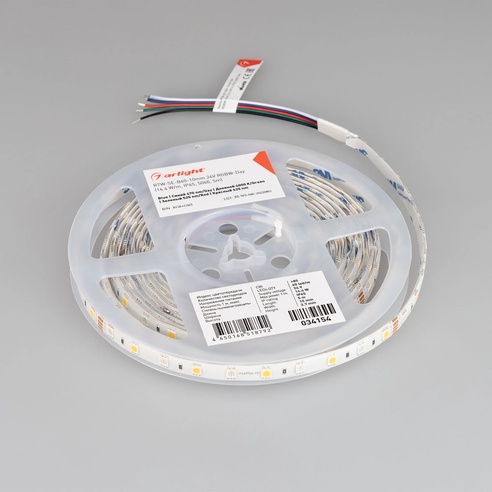 Лента светодиодная RTW-SE-B60-10mm 24V RGBW-Day (14.4 W/m, IP65, 5060, 5m) (Arlight, Открытый)