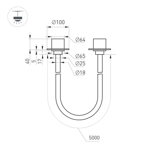 Светильник SP-TROPIC-BUILT-TRIMLESS-R18-L5000-58W Day4000 (BK, 360 deg, 230V) (Arlight, IP20 Пластик, 3 года)