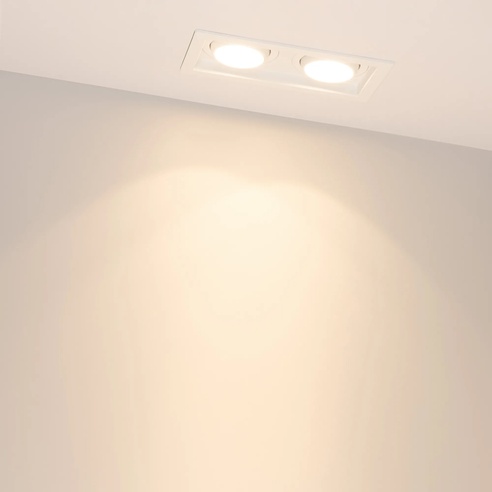 Светильник MS-VORTEX-BUILT-S170x90-2x12W Warm3000 (WH-WH, 20 deg, 230V) (Arlight, IP20 Металл, 5 лет)