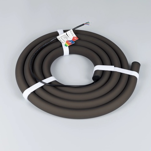 Лента светодиодная герметичная MOONLIGHT-BLACK-TOP-G280-D25mm 24V RGB 360deg (14.4 W/m, IP65, 3m, wire x1) (Arlight, Вывод прямой, 3 года)