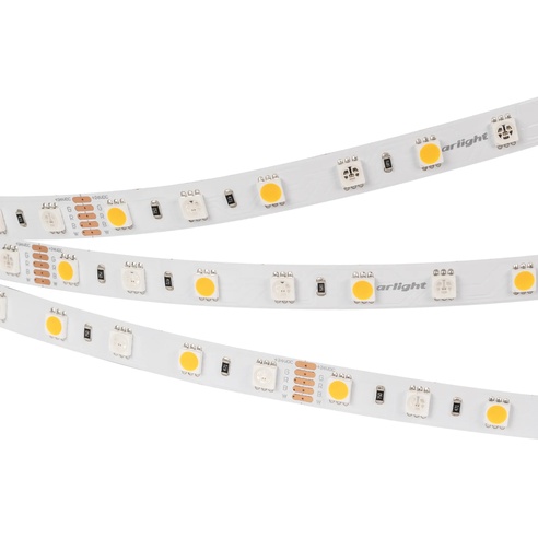 Лента RT-B60-10mm 24V RGBW-Day (14.4 W/m, IP20, 5m) (Arlight, Открытый)