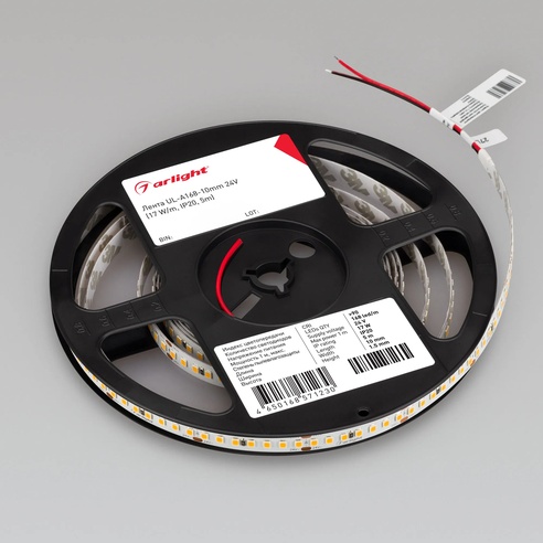 Лента светодиодная UL-A168-10mm 24V Day5000 (17 W/m, IP20, 5m) (Arlight, 7 лет)