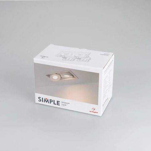 Светильник CL-SIMPLE-S148x80-2x9W Day4000 (WH, 45 deg) (Arlight, IP20 Металл, 3 года)