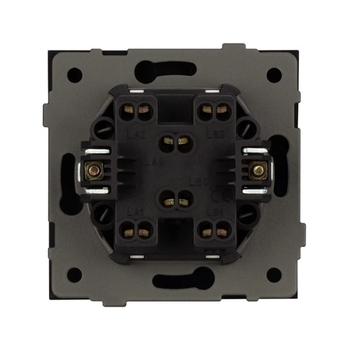 Механизм выключателя двухклавишный проходной SWT-TENDO-MKP2-PL-GR (230V, 10A) (Arlight, -)