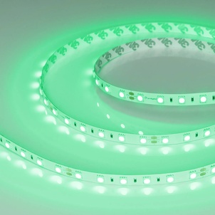 Лента светодиодная RT-B60-10mm 24V Green (14.4 W/m, IP20, 5060, 5m) (Arlight, Открытый)