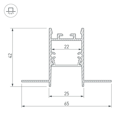 Профиль SL-COMFORT22-FANTOM-2000 ANOD (Arlight, Алюминий)