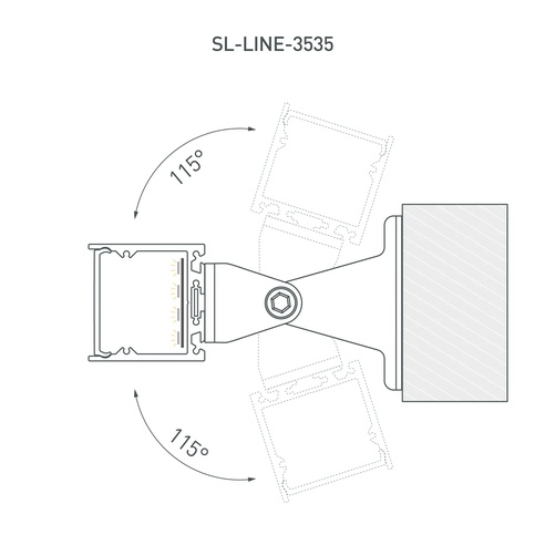 Профиль с экраном SL-LINE-3535-2500 WHITE+OPAL (Arlight, Алюминий)
