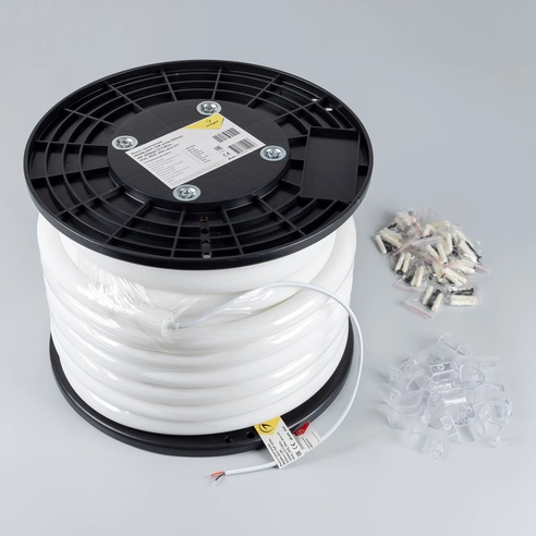 Лента светодиодная герметичная MOONLIGHT-TOP-A336-D25mm 48V Warm3000 360deg (12.5 W/m, IP65, 2835, 20m, wire x1) (Arlight, Вывод прямой, 3 года)