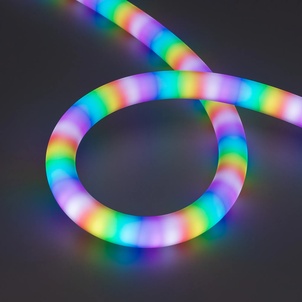 Лента светодиодная герметичная SPI MOONLIGHT-BLACK-TOP-G180-D25mm 12V RGB-PX2 (21.6 W/m, IP65, 5m, wire x1) (Arlight, Вывод прямой, 3 года)