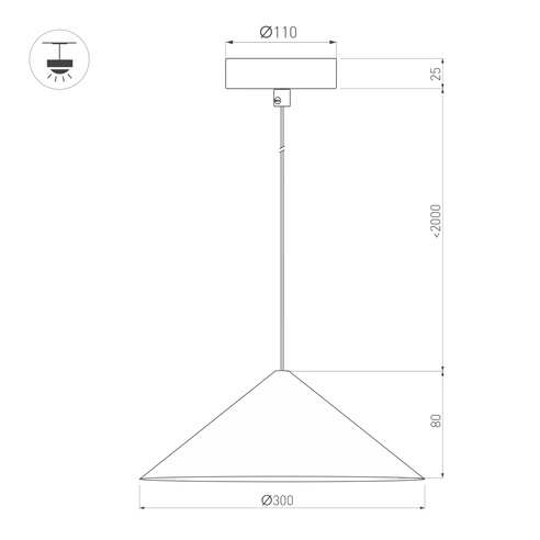 Светильник SP-MAKOTO-R300-10W Warm3000 (BK, 36 deg, 230V, TRIAC) (Arlight, IP20 Металл, 3 года)