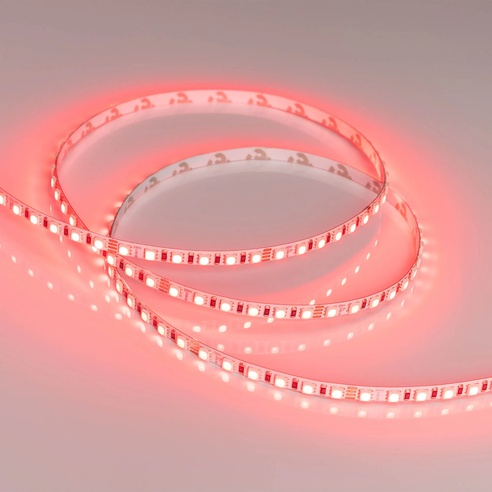 Лента светодиодная RT-G120-5mm 24V RGB (7.5 W/m, IP20, 3838, 5m) (Arlight, узкая)
