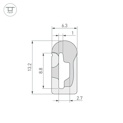 Силиконовый профиль WPH-FLEX-0613-SIDE-S8-10m WHITE (Arlight, Силикон)