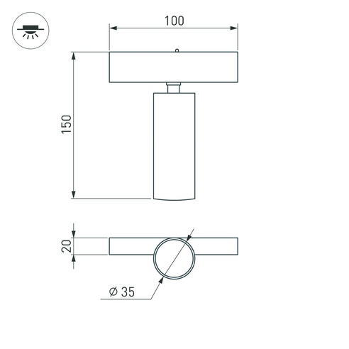 Светильник MAG-SPOT-25-R120-12W Day4000 (BK, 30 deg, 24V) (Arlight, IP20 Металл, 3 года)