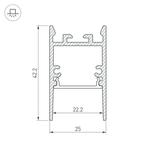 Профиль SL-COMFORT-2542-2000 BLACK (Arlight, Алюминий)