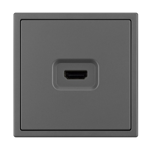 Механизм HDMI розетки SCT-NOBE-MHD1-SFPL-GR (Arlight, Серый базальт)