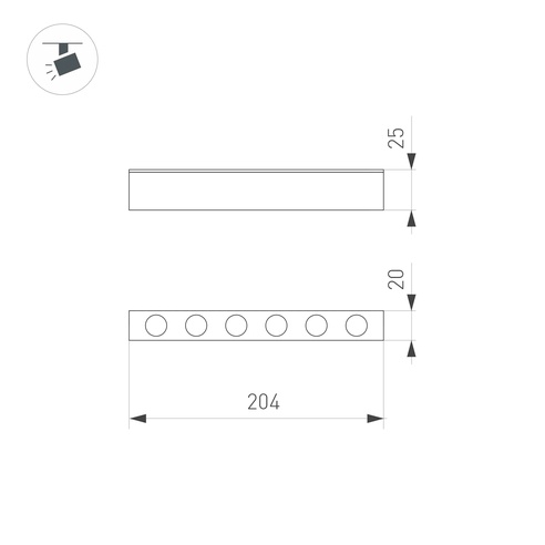 Светильник MAG-DOTS-25-L200-6W Day4000 (BK, 30 deg, 24V, DALI) (Arlight, IP20 Металл, 3 года)