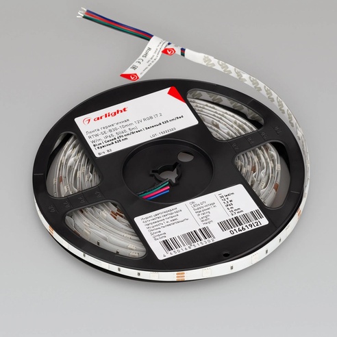 Лента светодиодная герметичная RTW-SE-B30-10mm 12V RGB (7.2 W/m, IP65, 5060, 5m) (Arlight, -)