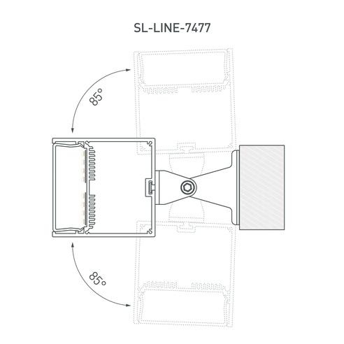 Профиль SL-LINE-7477-2000 BLACK (Arlight, Алюминий)