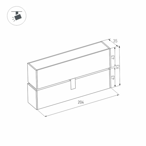 Светильник MAG-FLAT-FOLD-45-S205-6W Day4000 (WH, 100 deg, 24V) (Arlight, IP20 Металл, 3 года)