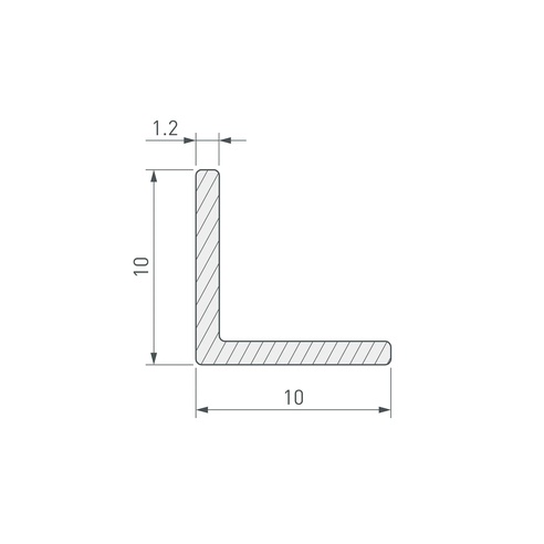 Уголок ARH-W10x10x1,2-3000 ANOD (Arlight, Алюминий)
