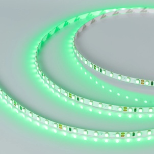 Лента светодиодная RT-A120-5mm 24V Green (9.6 W/m, IP20, 2835, 5m) (Arlight, узкая)